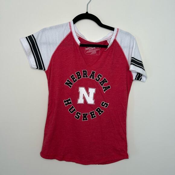Women's Nebraska Cornhuskers Red Tee- Medium - Picture 1 of 3